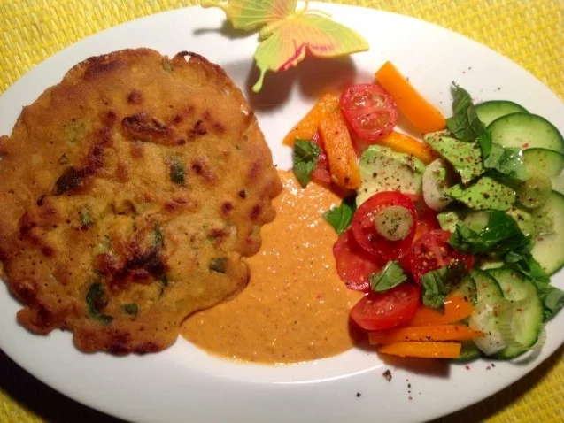 Maisfladen und ein Nuss-Chili-Dip - Rezept - Bild Nr. 4