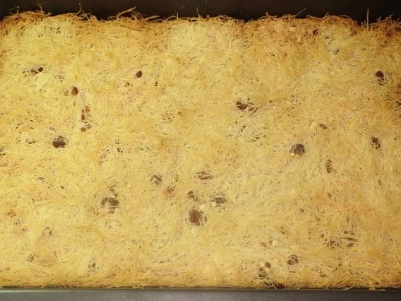 Rezept: Backen: Kadayif mit Aprikosen und Mandeln Bild Nr. 5 Backen: Kadayif mit Aprikosen und Mandeln - Rezept - Bild Nr. 5