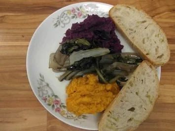 Süßkartoffelstampf mit Mangold - Rezept