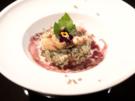 Wildkräuterrisotto mit Garnelen, Rotweinbutter und Trüffelschaum (Carolin Birner) - Rezept