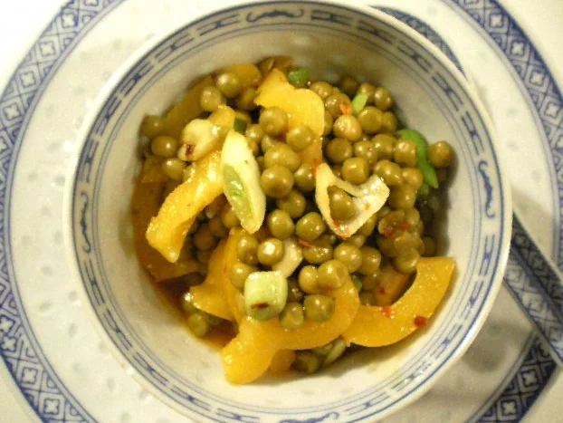 Scharfes chinesisches Erbsenschälchen - Rezept