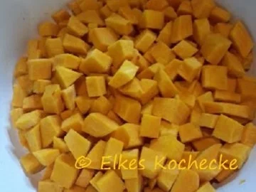 Hähnchenschenkel auf Kürbis-Linsen-Ragout - Rezept - Bild Nr. 2