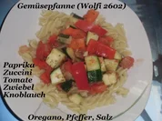 Gemüse : Paprika, Fleischtomate, Zucchini, Gemüsezwiebel, Knoblauch "geben sich die Ehre" - Rezept