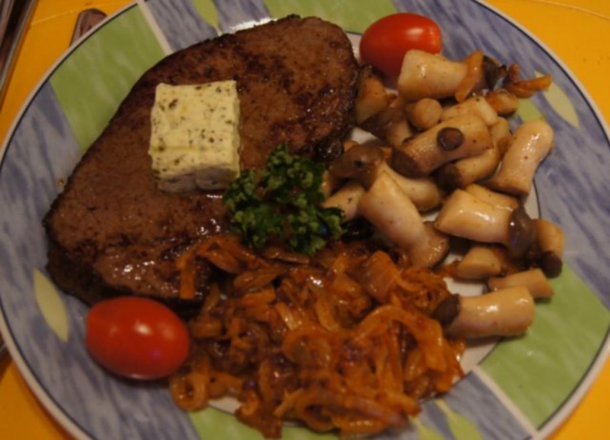 Rindersteak mit Kräuterbutter Beilagen - Rezept By MausVoh