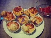 Eiweiß -Vanille-Muffins mit Beeren - Rezept