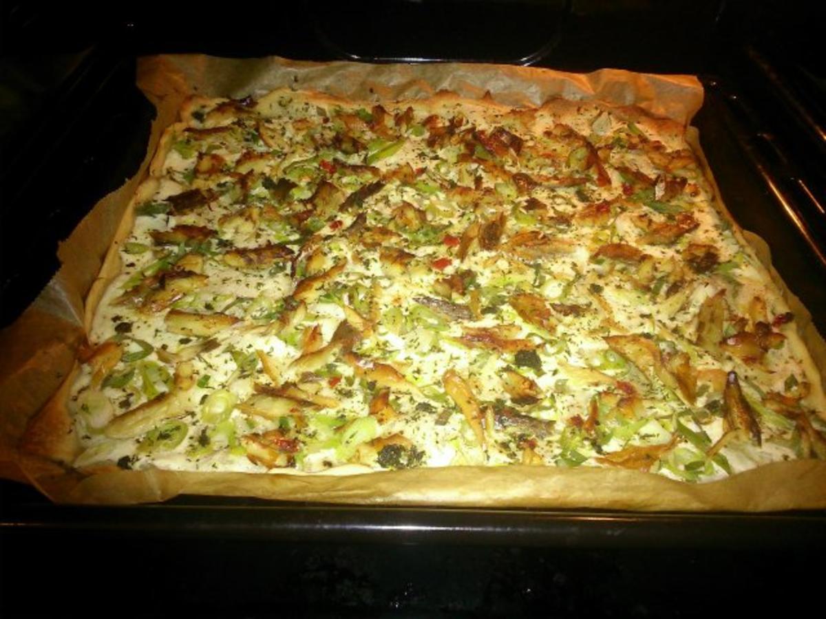 Bilder für Makrelen-Flammkuchen - Rezept