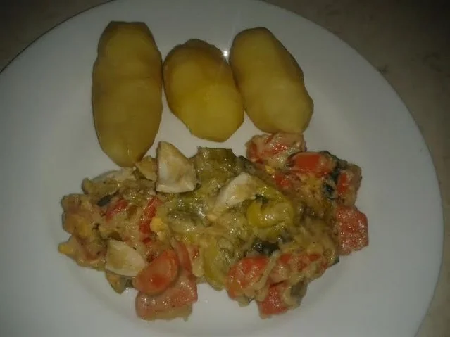 Rezept: Lauchgemüse mit Pellkartoffeln Lauchgemüse mit Pellkartoffeln - Rezept