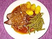 Lammkeule mit Kapernäpfel - Rezept