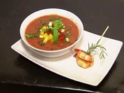 Gazpacho mit Tigerprawns (Vorspeise Liliana Nova) - Rezept