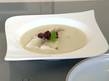 Weißweinsuppe mit Zanderfilet (Vorspeise Tanja Szewczenko) - Rezept
