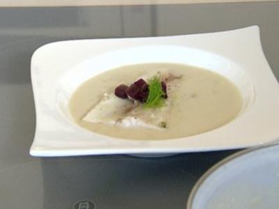 Weißweinsuppe mit Zanderfilet (Vorspeise Tanja Szewczenko) - Rezept