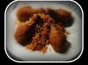 Scharfe Knusperkeulchen mit Bulgursalat - Rezept