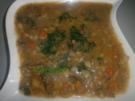 Kartoffelsuppe von roten Kartoffeln mit getrockneten Steinpilzen - Rezept