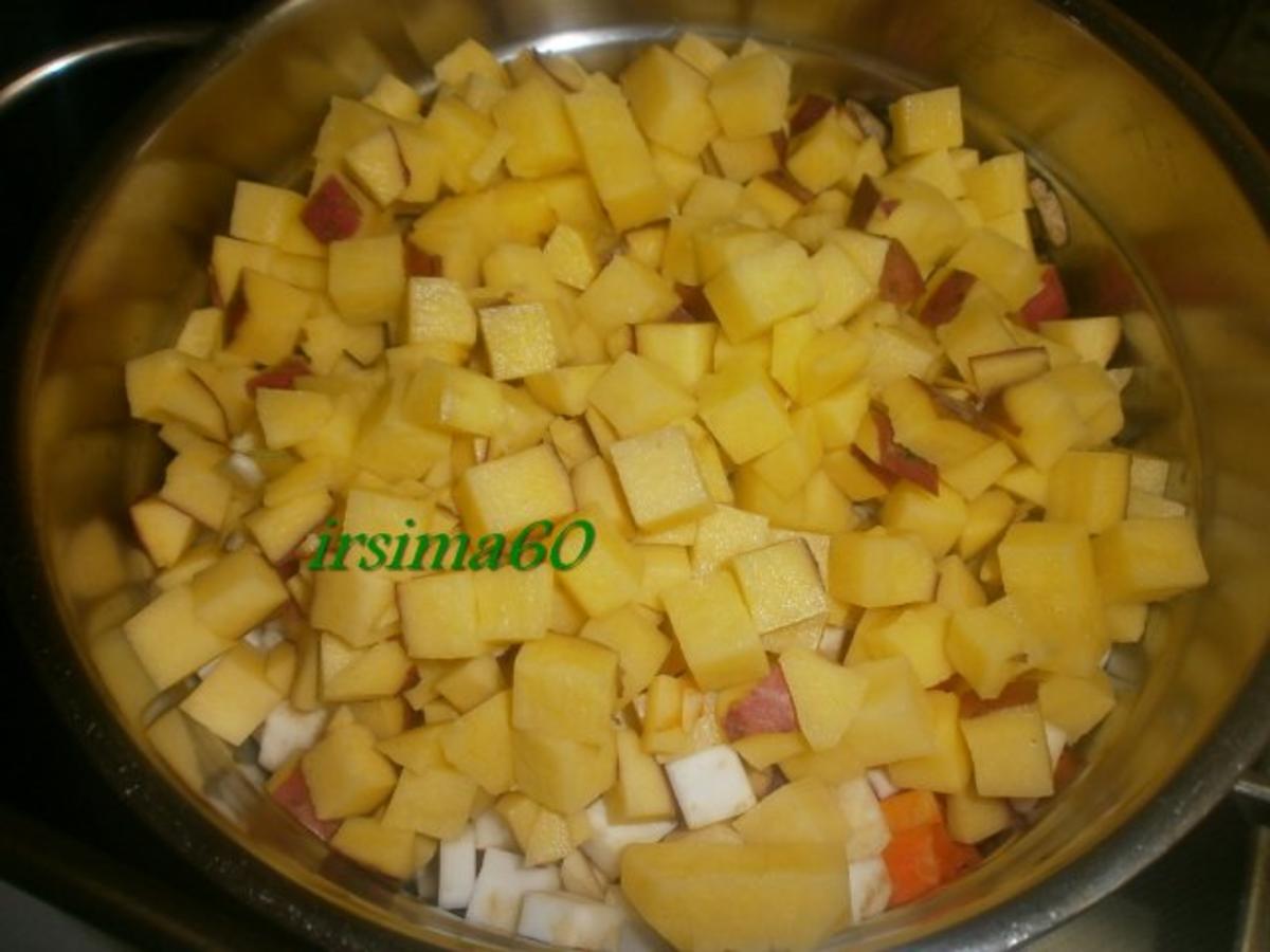 Kartoffelsuppe von roten Kartoffeln mit getrockneten Steinpilzen - Rezept - Bild Nr. 8
