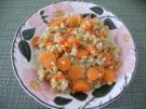 Karotten mit Knoblauch - Reis - Rezept