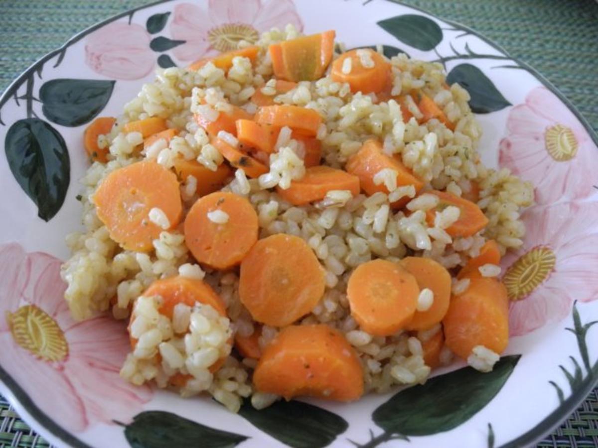 Karotten mit Knoblauch - Reis - Rezept - Bild Nr. 2