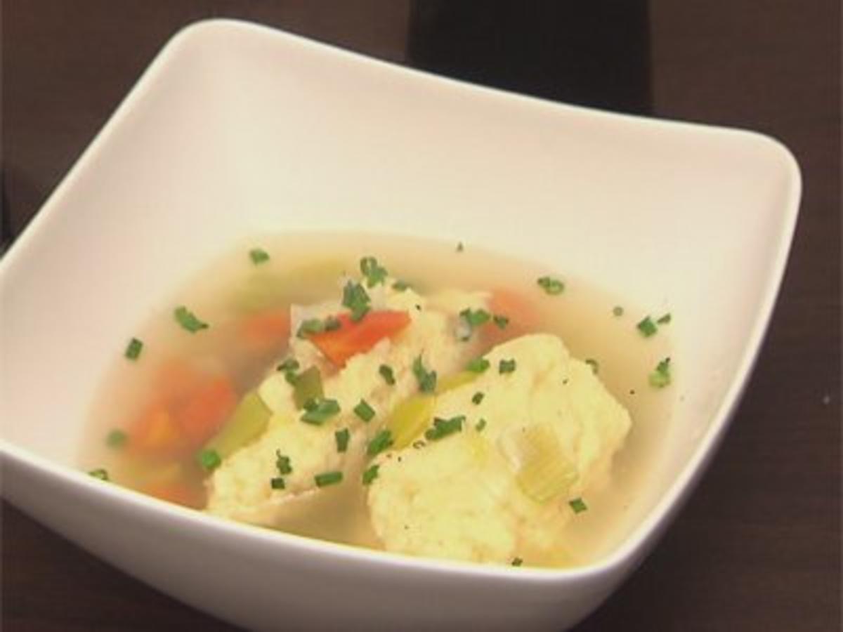 Grießnockerlsuppe mit Wintertrüffel - Rezept