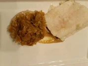 Skrei | Zitrusfruchtpüree | fermentierter Rosenkohl | Champagnergraupen - Rezept