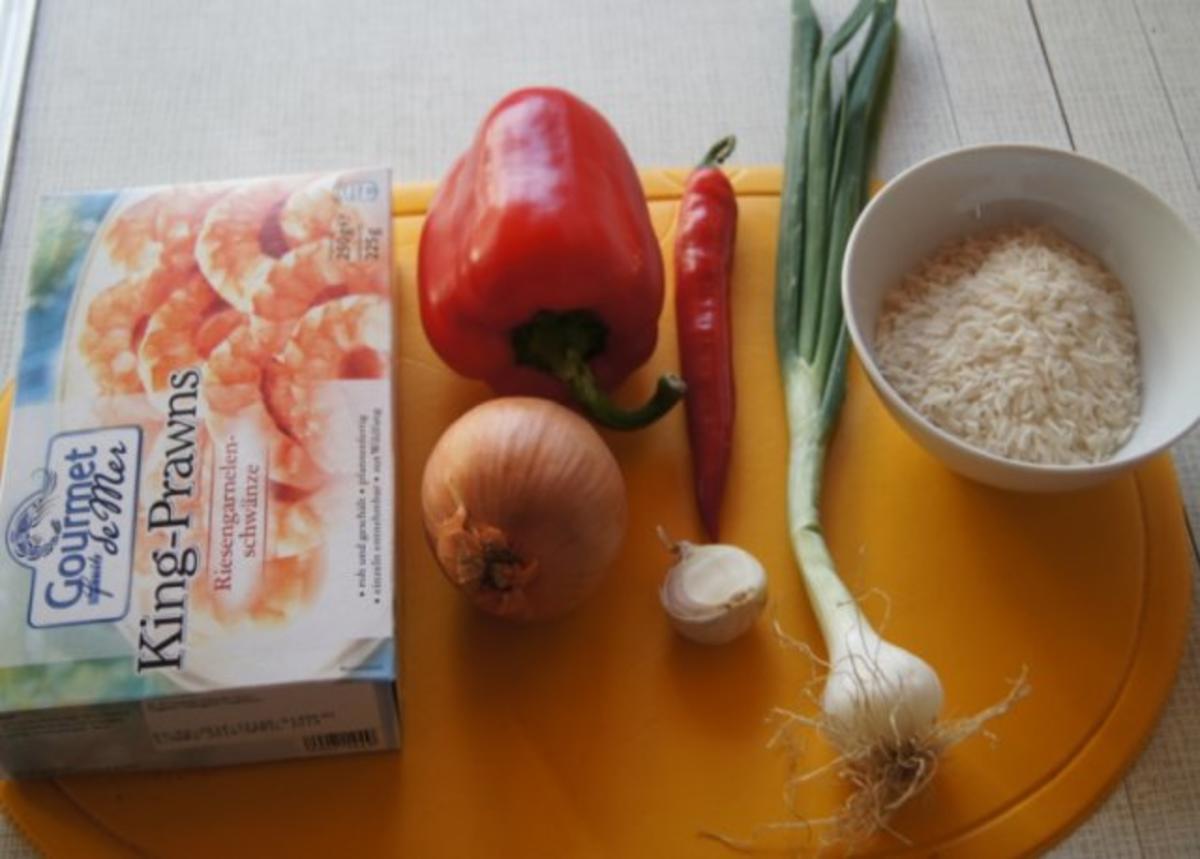 Garnelenwok mit Gemüse und Reis - Rezept - Bild Nr. 2