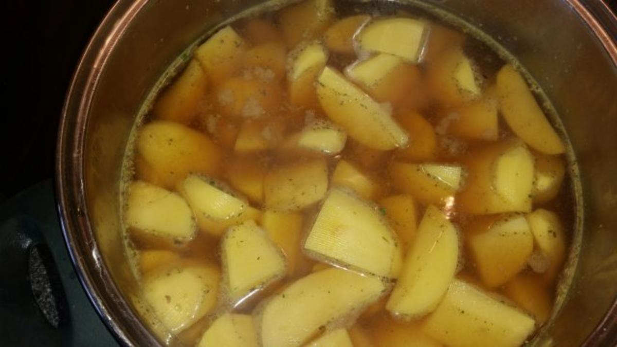 Beilage: Erbsen - Kartoffel - Püree an Fischstäbchen - Rezept - Bild Nr. 2