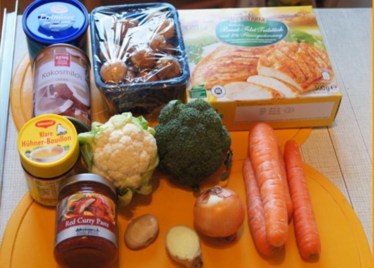 Curry-Suppe mit Hähnchenbrustfilet und Gemüse - Rezept - Bild Nr. 2