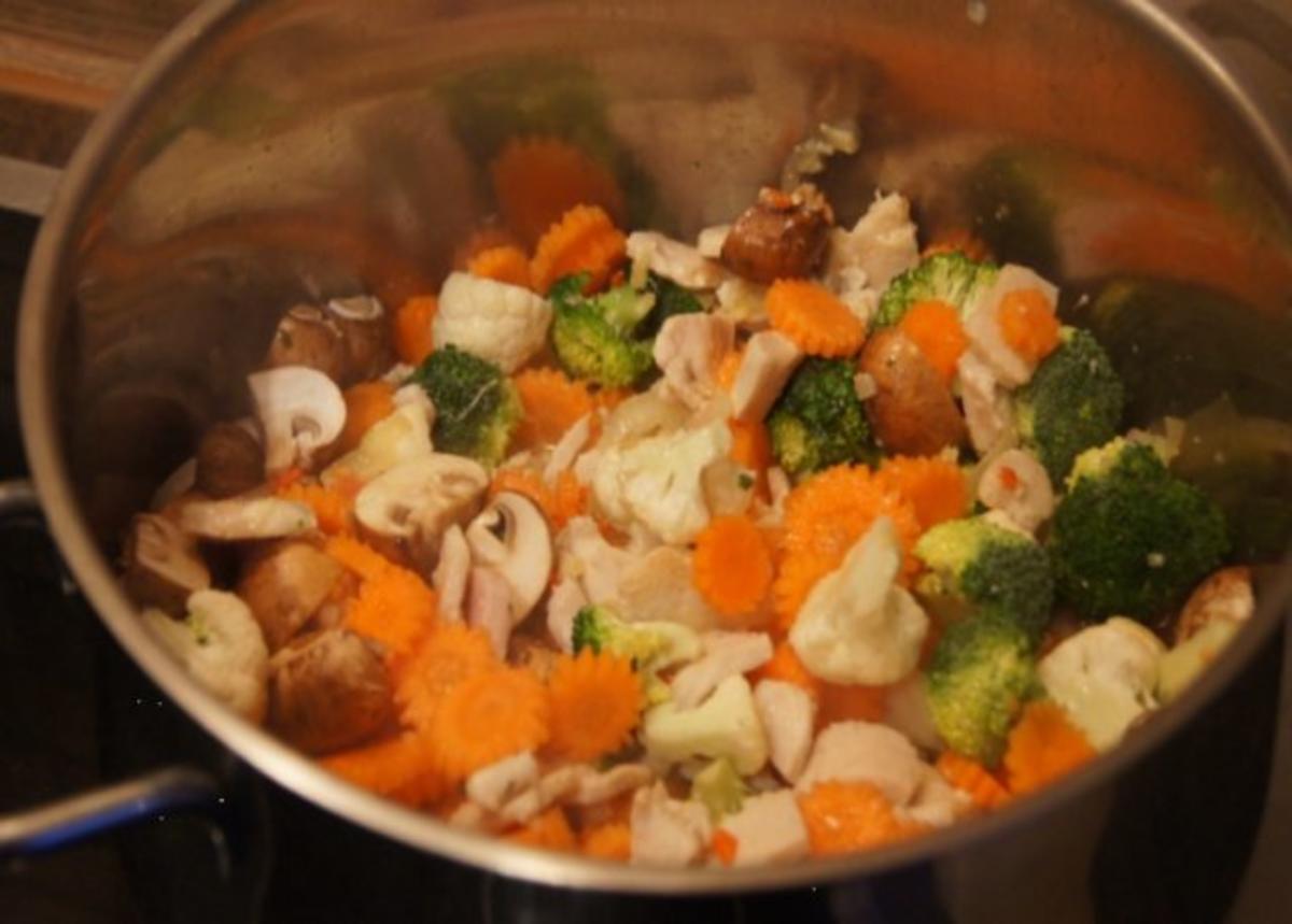 Curry-Suppe mit Hähnchenbrustfilet und Gemüse - Rezept - Bild Nr. 11