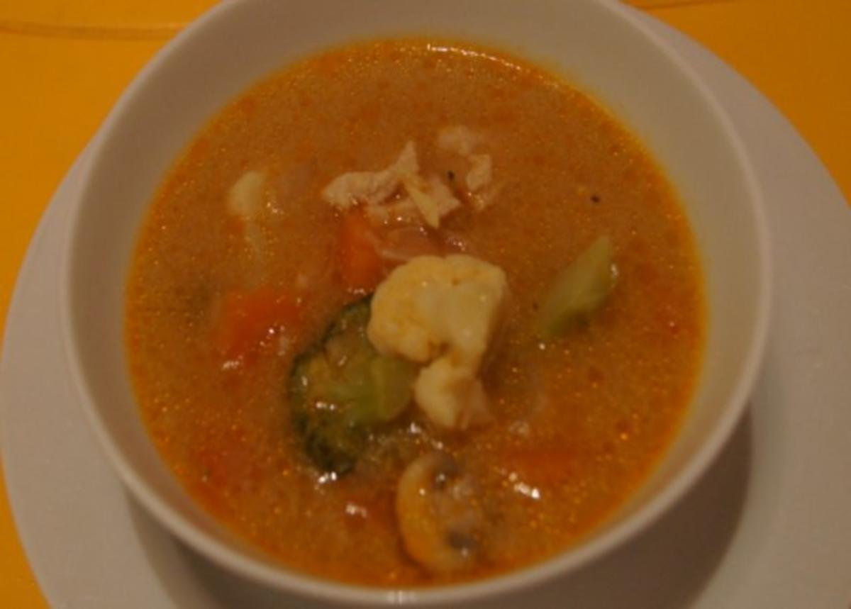 Curry-Suppe mit Hähnchenbrustfilet und Gemüse - Rezept - Bild Nr. 15