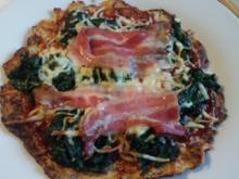 Pizza mit Blumenkohl-Boden - Rezept