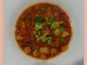 Rezept: Eintopf von Berglinsen mit Schweinenacken Eintopf von Berglinsen mit Schweinenacken - Rezept