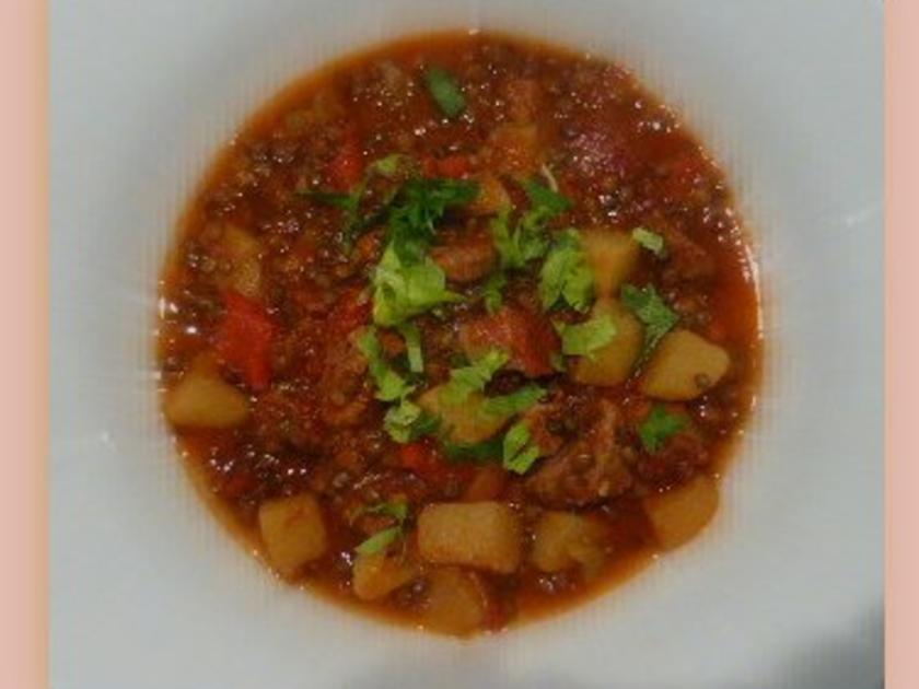 Eintopf von Berglinsen mit Schweinenacken - Rezept - kochbar.de