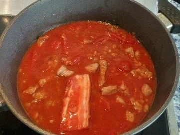 Rezept: Eintopf von Berglinsen mit Schweinenacken Bild Nr. 4 Eintopf von Berglinsen mit Schweinenacken - Rezept - Bild Nr. 4