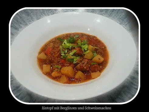 Rezept: Eintopf von Berglinsen mit Schweinenacken Bild Nr. 7 Eintopf von Berglinsen mit Schweinenacken - Rezept - Bild Nr. 7