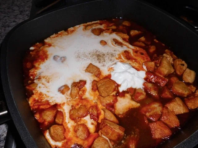 Hähnchengulasch mit Rahm-Steinpilzen>> - Rezept - Bild Nr. 6