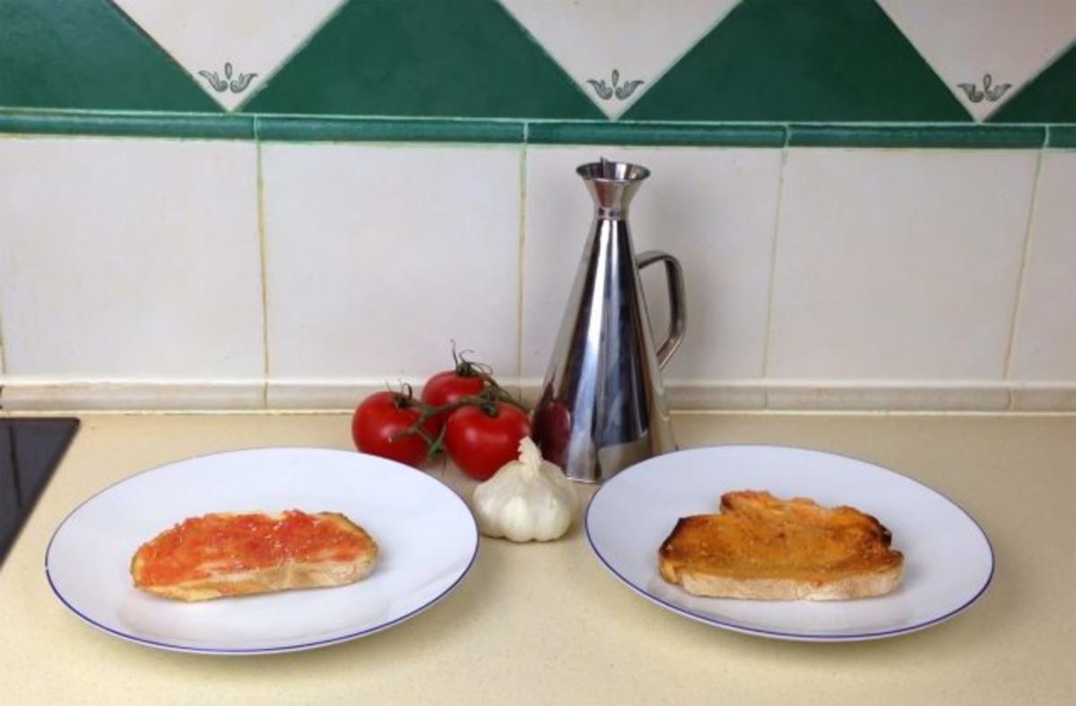 Pan con Tomate / Brot mit Tomate auf spanische Art - Rezept
