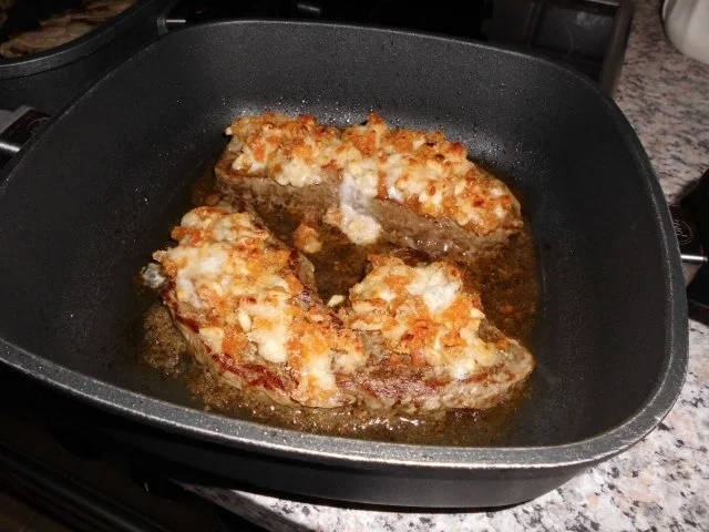 Rezept: Rumpsteak mit Aprikosen-Käse-Kruste>> Bild Nr. 6 Rumpsteak mit Aprikosen-Käse-Kruste>> - Rezept - Bild Nr. 6