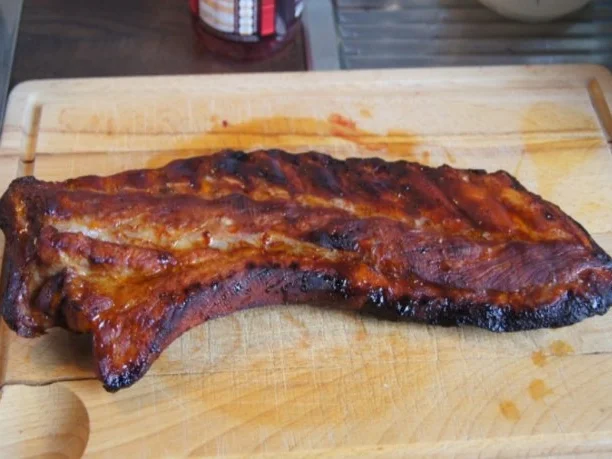 Rezept: Leiterchen mit Rotkohl, Sauce und Kartoffelklößen Bild Nr. 3 Leiterchen mit Rotkohl, Sauce und Kartoffelklößen - Rezept - Bild Nr. 3