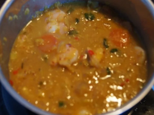 Rezept: Rote Linsen-Gemüse-Suppe mit Riesengarnelenschwänzen Bild Nr. 15 Rote Linsen-Gemüse-Suppe mit Riesengarnelenschwänzen - Rezept - Bild Nr. 15