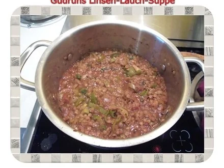 Rezept: Eintopf: Linsen-Lauchsuppe Bild Nr. 8 Eintopf: Linsen-Lauchsuppe - Rezept - Bild Nr. 8