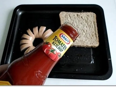 “Wurst-Blume“  auf  Cheddar-Käse-Sandwich - Rezept - Bild Nr. 11