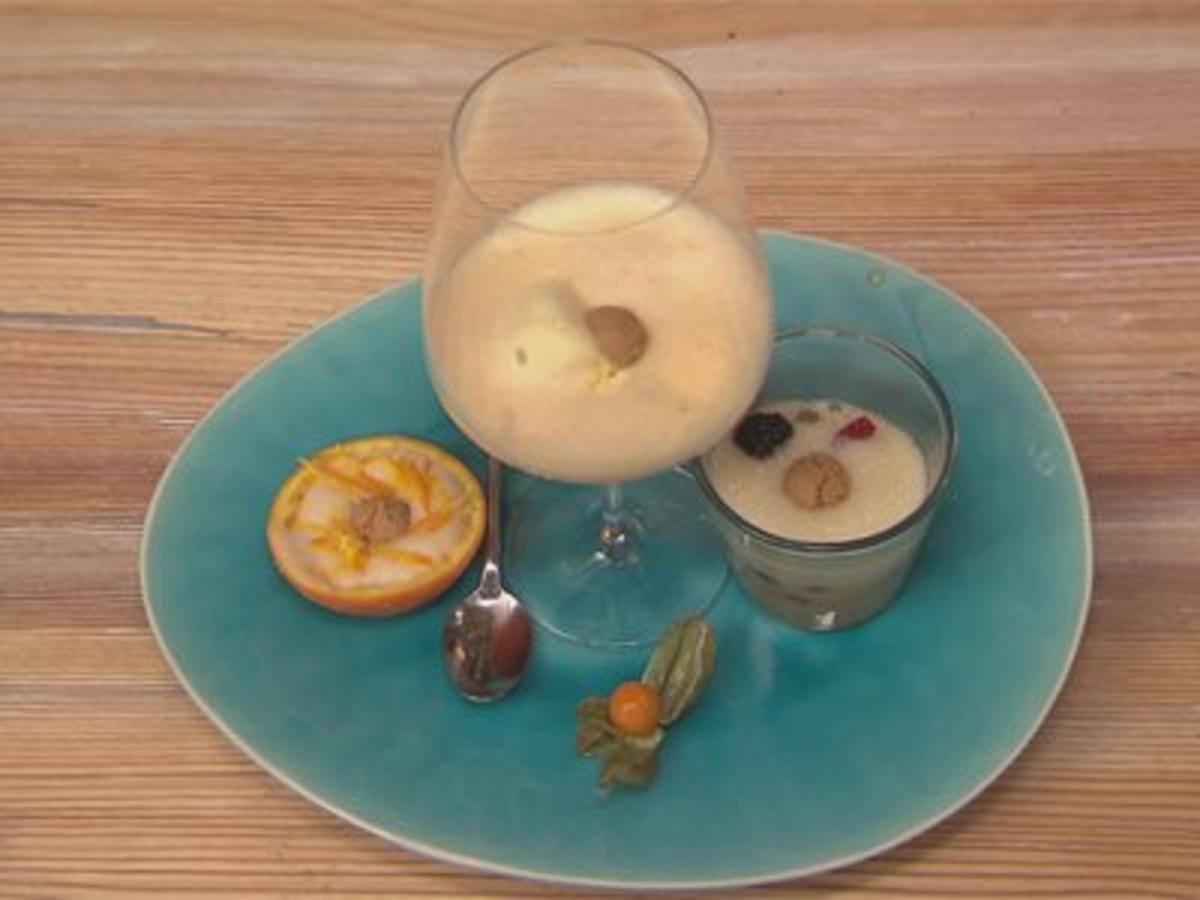 Bilder für Zabaione an dreifacher Frucht Rezept