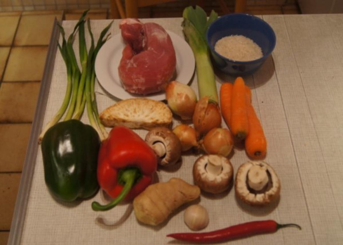 Schweinefilet mit Gemüse-Reis süß-sauer - Rezept - Bild Nr. 2