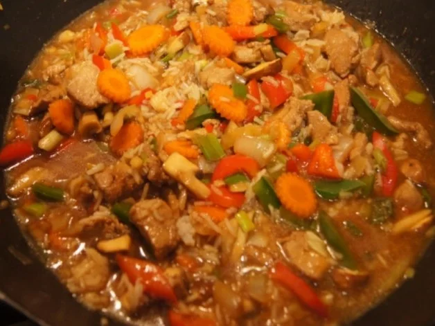 Schweinefilet mit Gemüse-Reis süß-sauer - Rezept - Bild Nr. 14