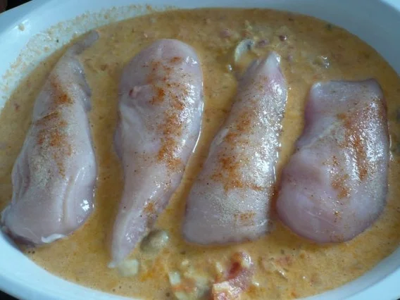 Rezept: Hähnchenbrust in Zwiebel - Pilz - Soße Bild Nr. 10 Hähnchenbrust in Zwiebel - Pilz - Soße - Rezept - Bild Nr. 10