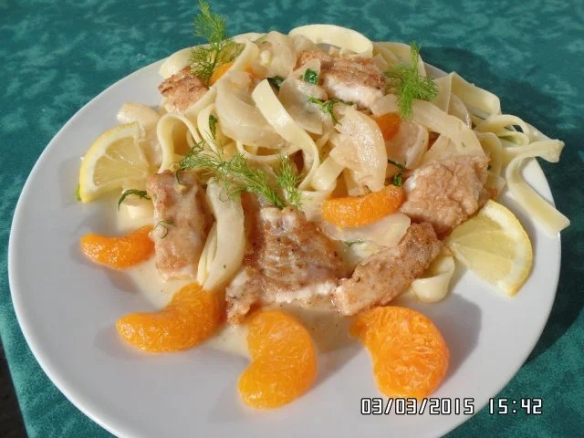 Rezept: Kabeljau mit Fenchelnudeln Kabeljau mit Fenchelnudeln - Rezept