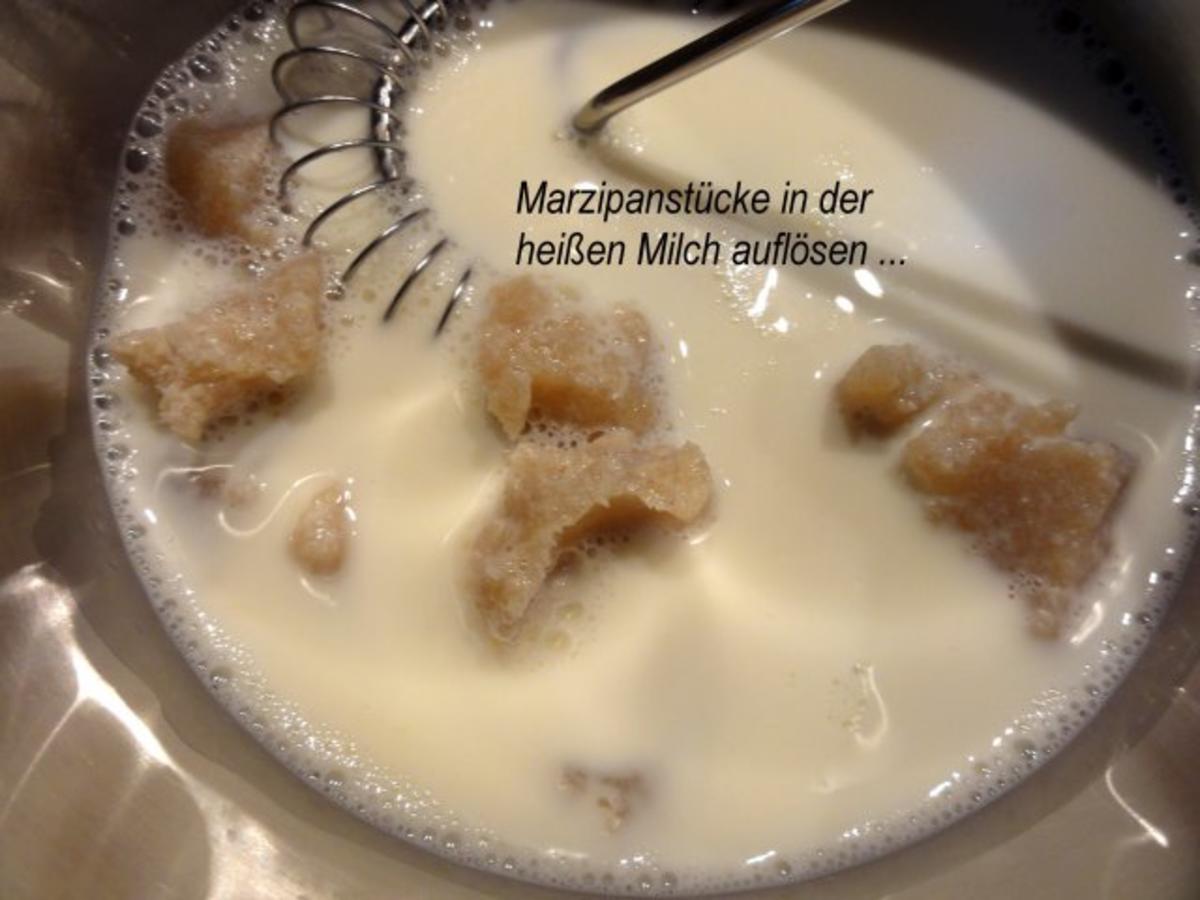 Dessert:   SCHOKOPUDDING mit Marzipan und Orangenfilets - Rezept - Bild Nr. 4