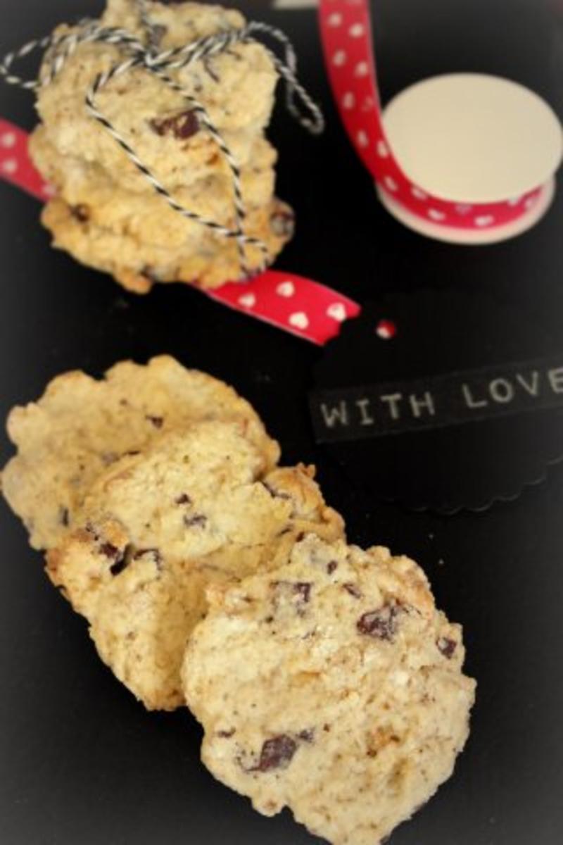 Plätzchen: Schoko-Cookies mit karamellisierten Mandeln - Rezept - Bild Nr. 2