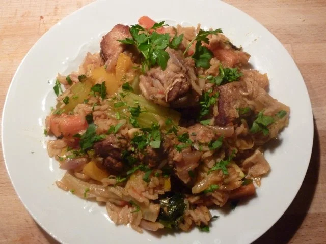 Lamm - Reis Eintopf mit Gemüse - Rezept