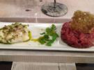 Kalbstatar mit Seeteufelbäckchen - Rezept