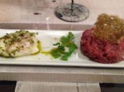 Kalbstatar mit Seeteufelbäckchen - Rezept