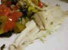 Fisch: Forelle auf Gemüse-Obst-Bett - Rezept